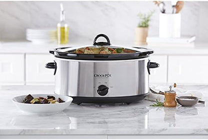 Crock-Pot 7 Quart Oval Manual Slow Cooker – Stainless Steel - D64 | Collection Clover View - NHBM