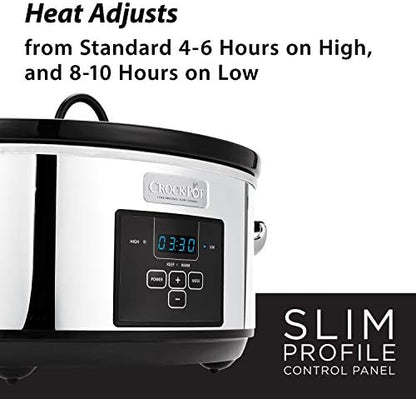 Crock-Pot 7 Quart Programmable Slow Cooker – Polished Platinum - BCU | Signature Clover Prairie - EQMV