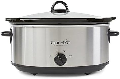 Crock-Pot 7 Quart Oval Manual Slow Cooker – Stainless Steel - D64 | Collection Clover View - NHBM
