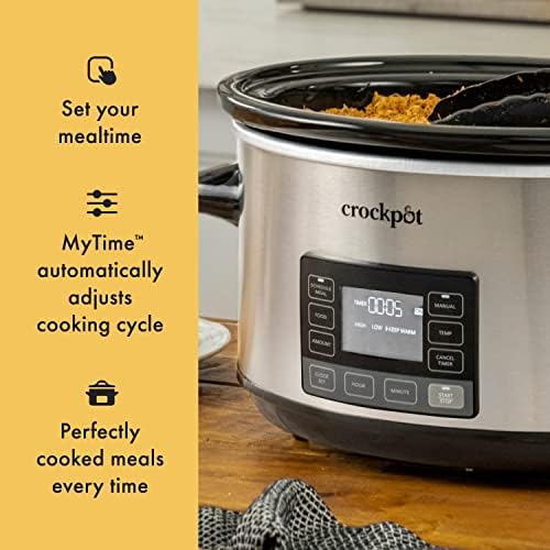 Crock-Pot 7 Quart Portable Programmable Slow Cooker with Timer - M5R | Collection Stone Stone - RYXH