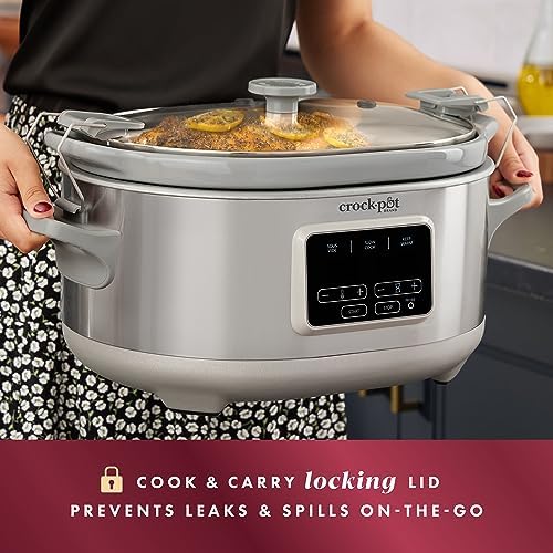 Crock-Pot 7 Quart Programmable Cook & Carry Slow Cooker - 366 | Select Moonlit Harbor - YFTM