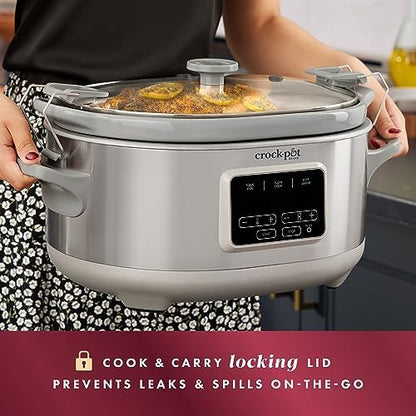 Crock-Pot 7 Quart Programmable Cook & Carry Slow Cooker - 366 | Select Moonlit Harbor - JPGY