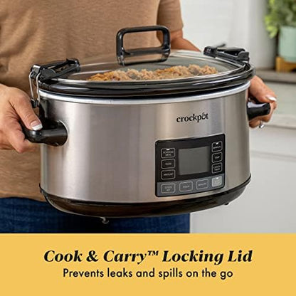 Crock-Pot 7 Quart Portable Programmable Slow Cooker with Timer - M5R | Signature Opal Hollow - ZCEA
