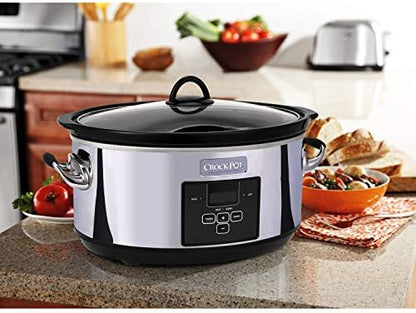 Crock-Pot 7 Quart Programmable Slow Cooker – Polished Platinum - BCU | Signature Clover Prairie - EQMV