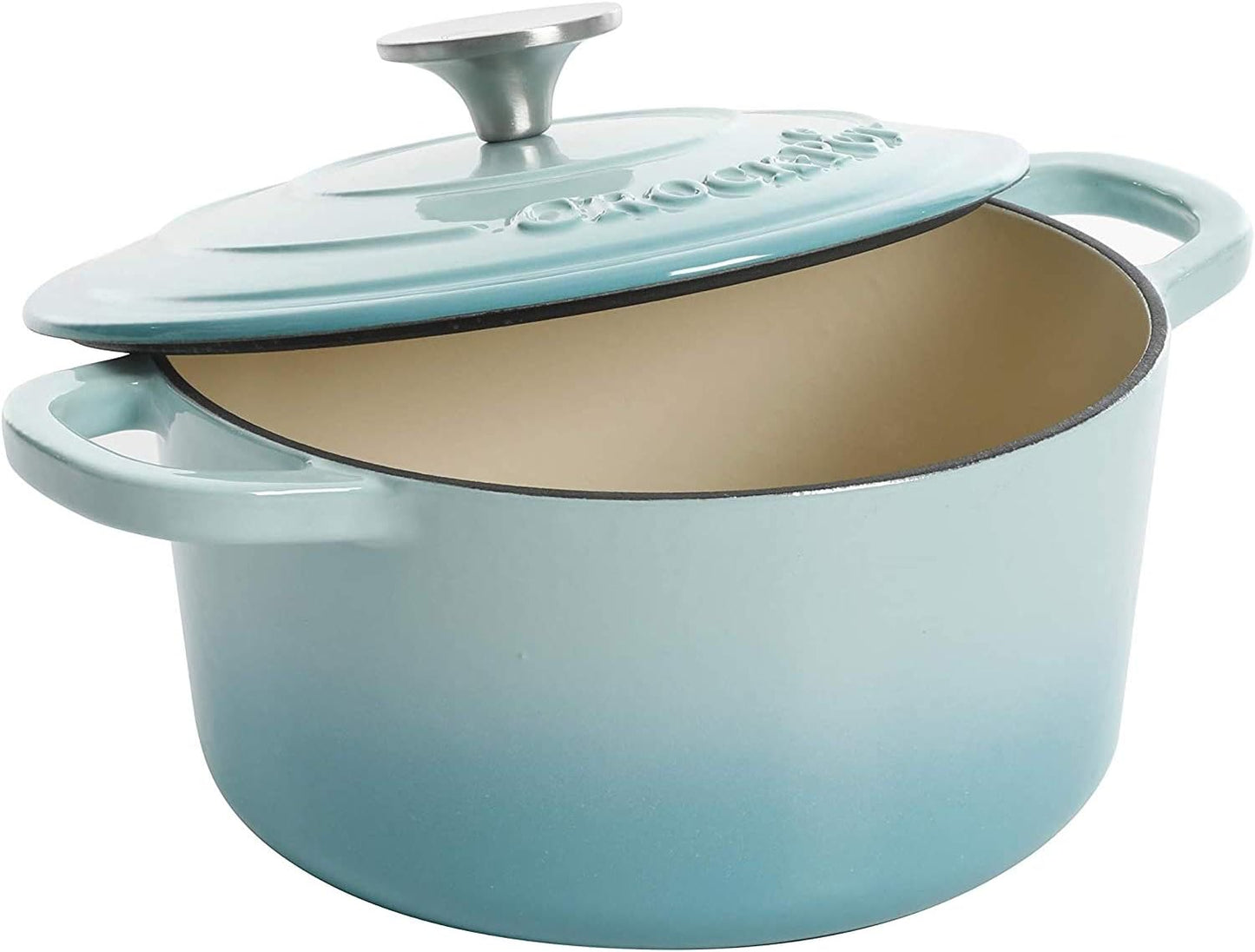 Crock-Pot 3 Quart Enameled Cast Iron Dutch Oven – Aqua - X86 | Edition Forest Market - LJAK