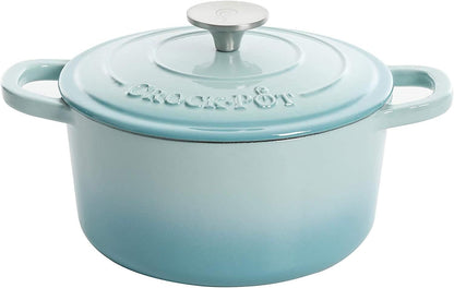 Crock-Pot 3 Quart Enameled Cast Iron Dutch Oven – Aqua - X86 | Edition Forest Market - LJAK